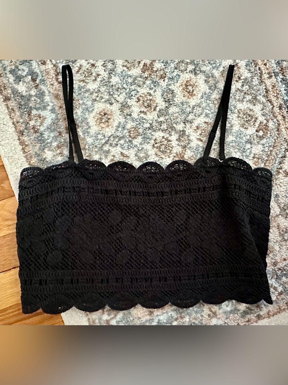 J. Crew Black Crochet Tube Top #BY385